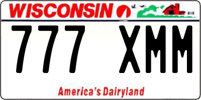 WI license plate 777XMM