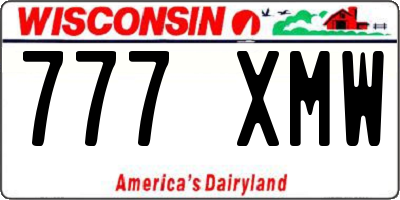 WI license plate 777XMW