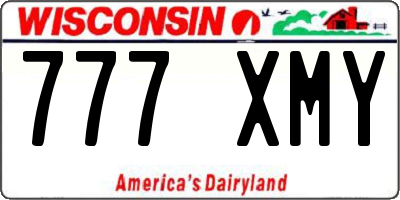 WI license plate 777XMY