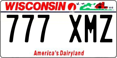 WI license plate 777XMZ