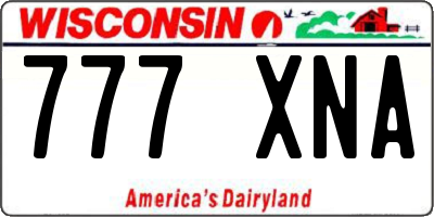 WI license plate 777XNA