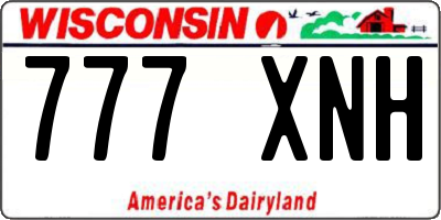 WI license plate 777XNH