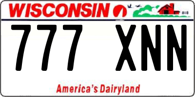 WI license plate 777XNN