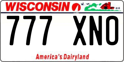 WI license plate 777XNO