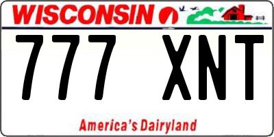WI license plate 777XNT