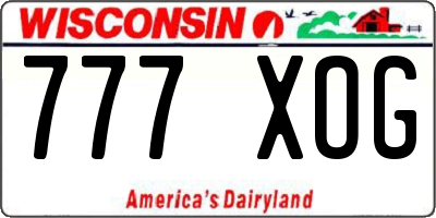 WI license plate 777XOG