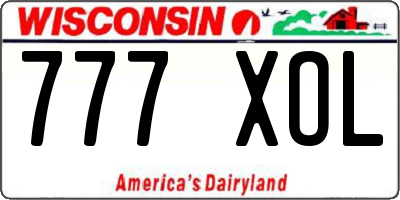 WI license plate 777XOL