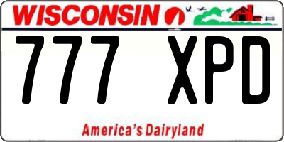 WI license plate 777XPD