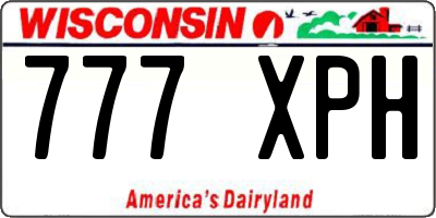 WI license plate 777XPH
