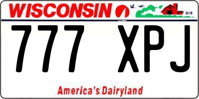 WI license plate 777XPJ