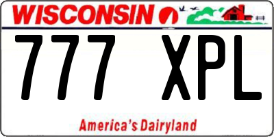 WI license plate 777XPL