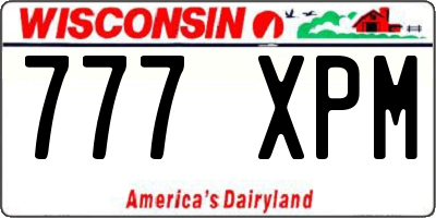 WI license plate 777XPM