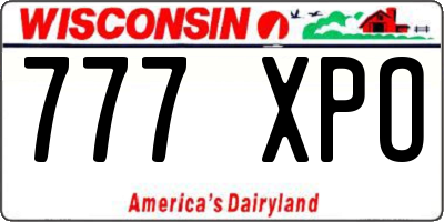 WI license plate 777XPO