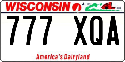WI license plate 777XQA