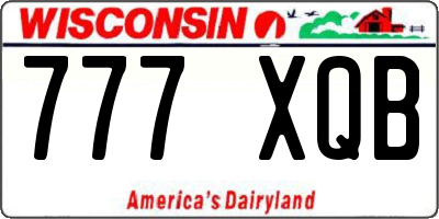 WI license plate 777XQB