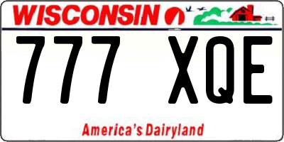 WI license plate 777XQE