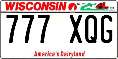 WI license plate 777XQG