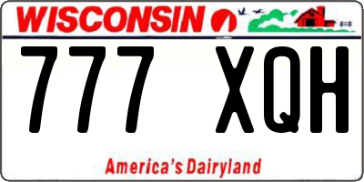 WI license plate 777XQH