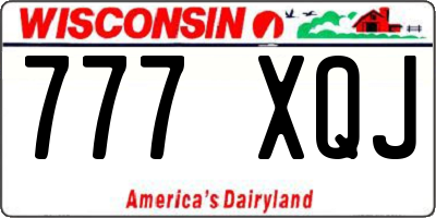 WI license plate 777XQJ