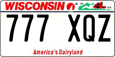 WI license plate 777XQZ