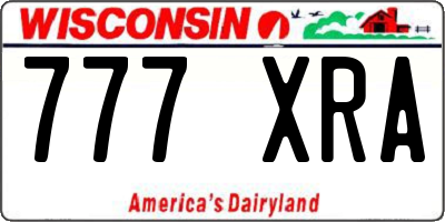 WI license plate 777XRA
