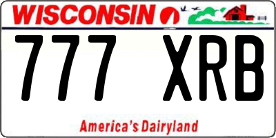 WI license plate 777XRB