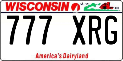 WI license plate 777XRG