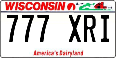 WI license plate 777XRI