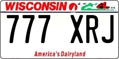 WI license plate 777XRJ