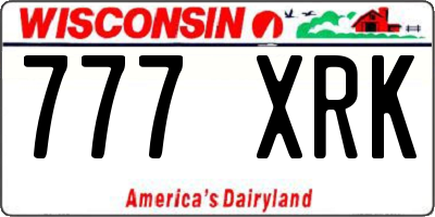 WI license plate 777XRK