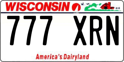 WI license plate 777XRN