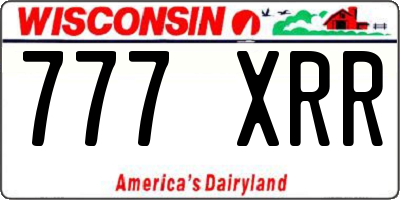 WI license plate 777XRR