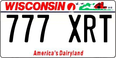 WI license plate 777XRT
