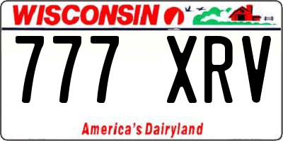 WI license plate 777XRV