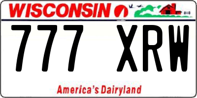 WI license plate 777XRW