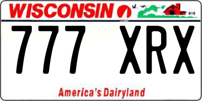 WI license plate 777XRX