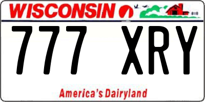 WI license plate 777XRY
