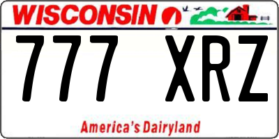 WI license plate 777XRZ