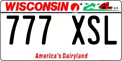 WI license plate 777XSL