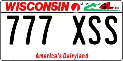 WI license plate 777XSS