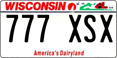 WI license plate 777XSX