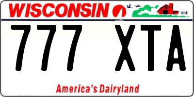 WI license plate 777XTA