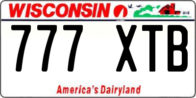 WI license plate 777XTB