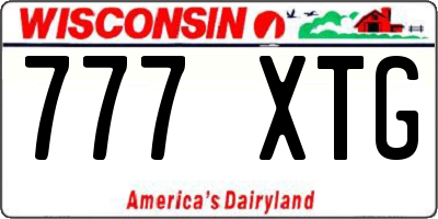 WI license plate 777XTG