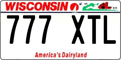 WI license plate 777XTL
