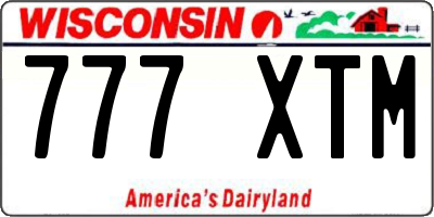 WI license plate 777XTM