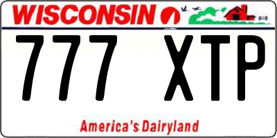WI license plate 777XTP