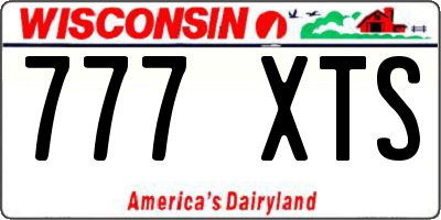 WI license plate 777XTS