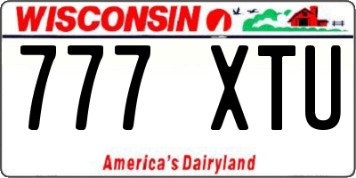 WI license plate 777XTU
