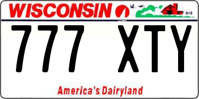 WI license plate 777XTY